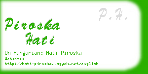 piroska hati business card